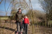 Will with Poppy and Olie at Poppy’s Farm